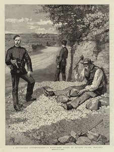 A Boycotted Stonebreaker, a Road-Side Scene in County Clare, Ireland